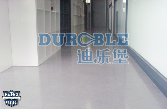 力石伯乐致密钢化抛光施工--办公场所地坪